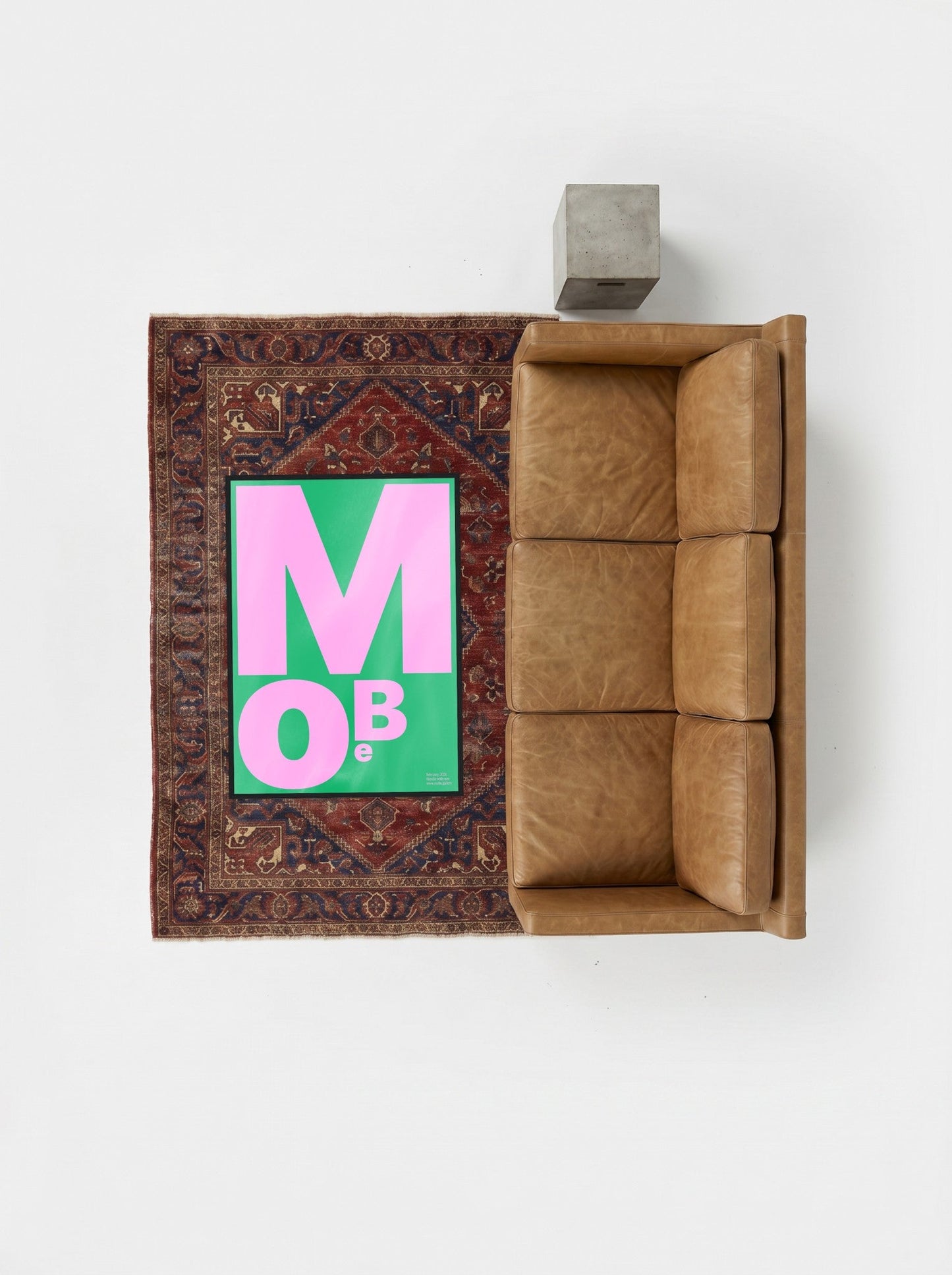 MoBe print, flatlay lifestyle mockup