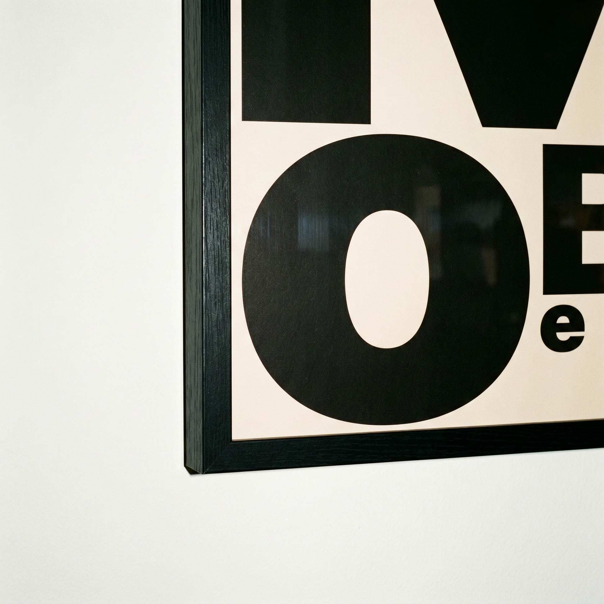 MoBe Beige Black print, framed lifestyle mockup