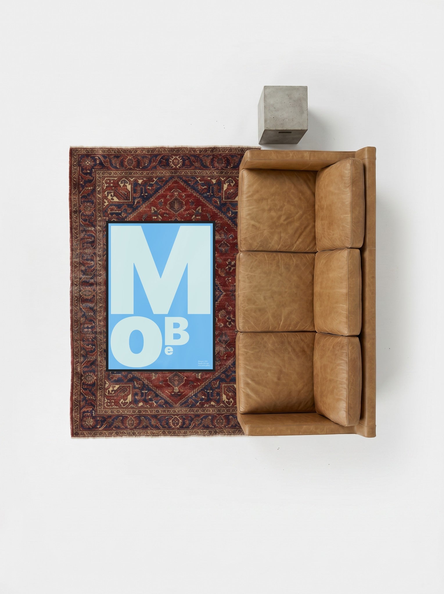MoBe print, flatlay lifestyle mockup