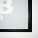 MoBe Gray White print, framed lifestyle mockup
