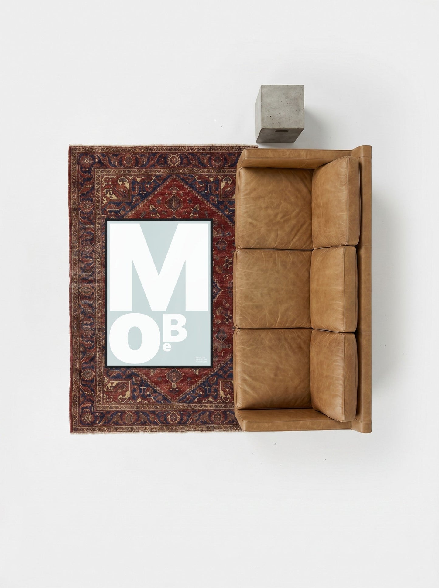 MoBe print, flatlay lifestyle mockup