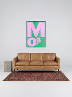 MoBe Green Pink print, framed lifestyle mockup