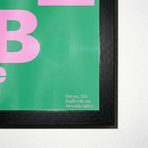 MoBe Green Pink print, framed lifestyle mockup