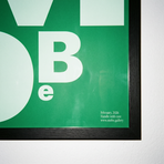 MoBe Green White print, framed lifestyle mockup