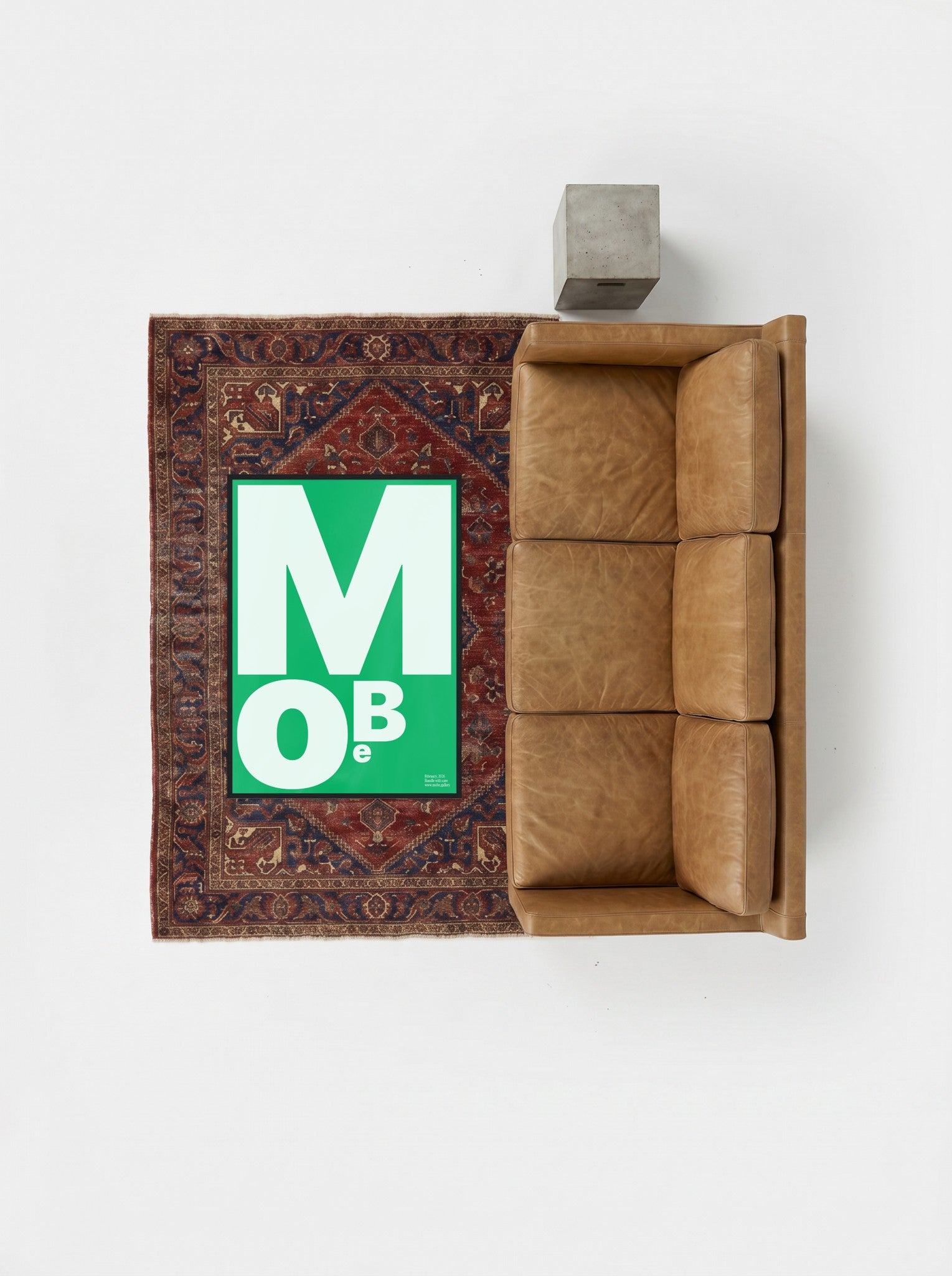MoBe print, flatlay lifestyle mockup