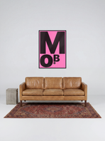 MoBe Pink Black print, framed lifestyle mockup