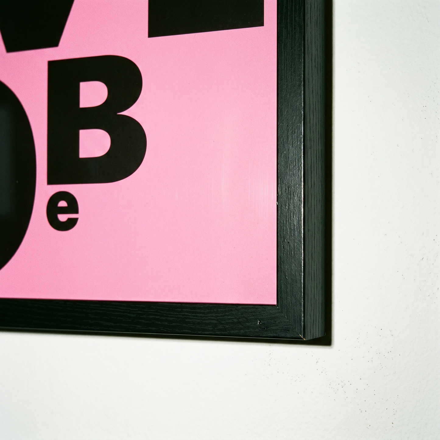 MoBe Pink Black print, framed lifestyle mockup