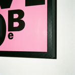 MoBe Pink Black print, framed lifestyle mockup