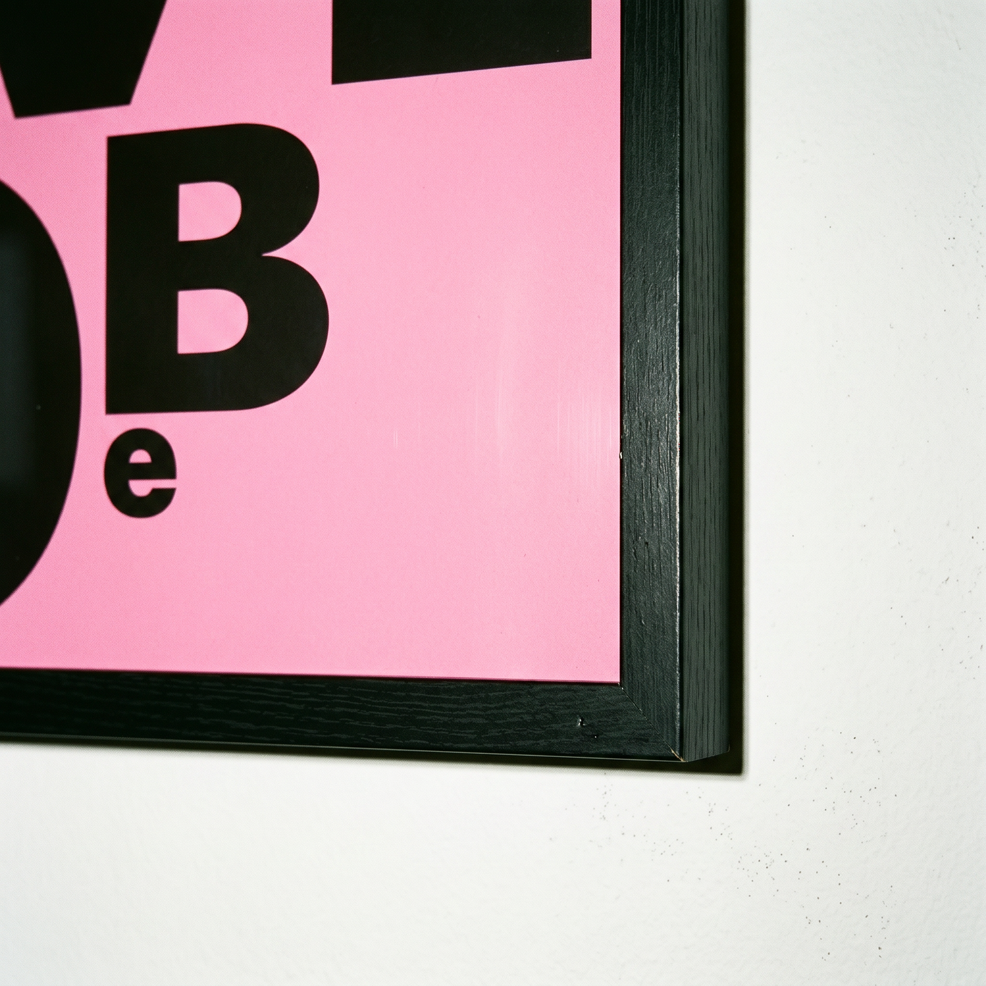 MoBe Pink Black print, framed lifestyle mockup