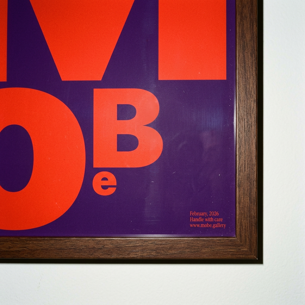 MoBe Purple Orange print, lifestyle mockup