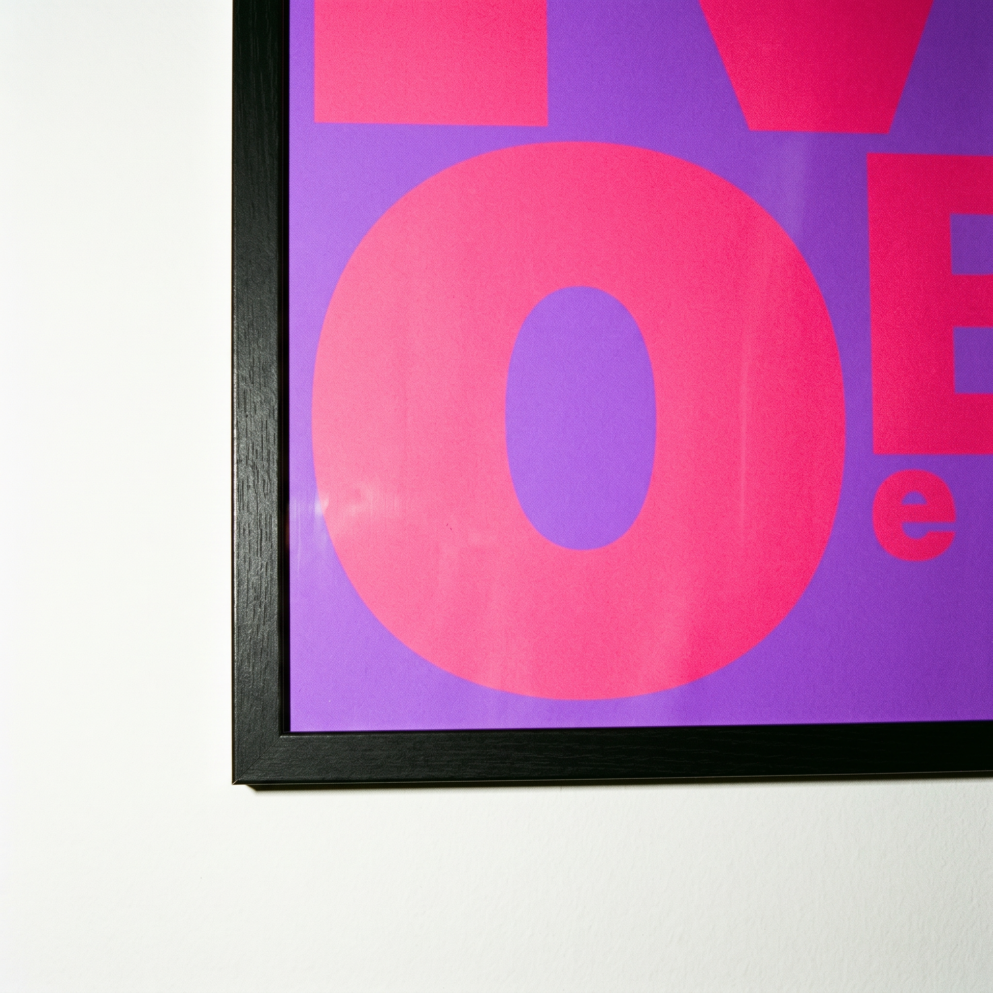 MoBe Purple Pink print, framed lifestyle mockup