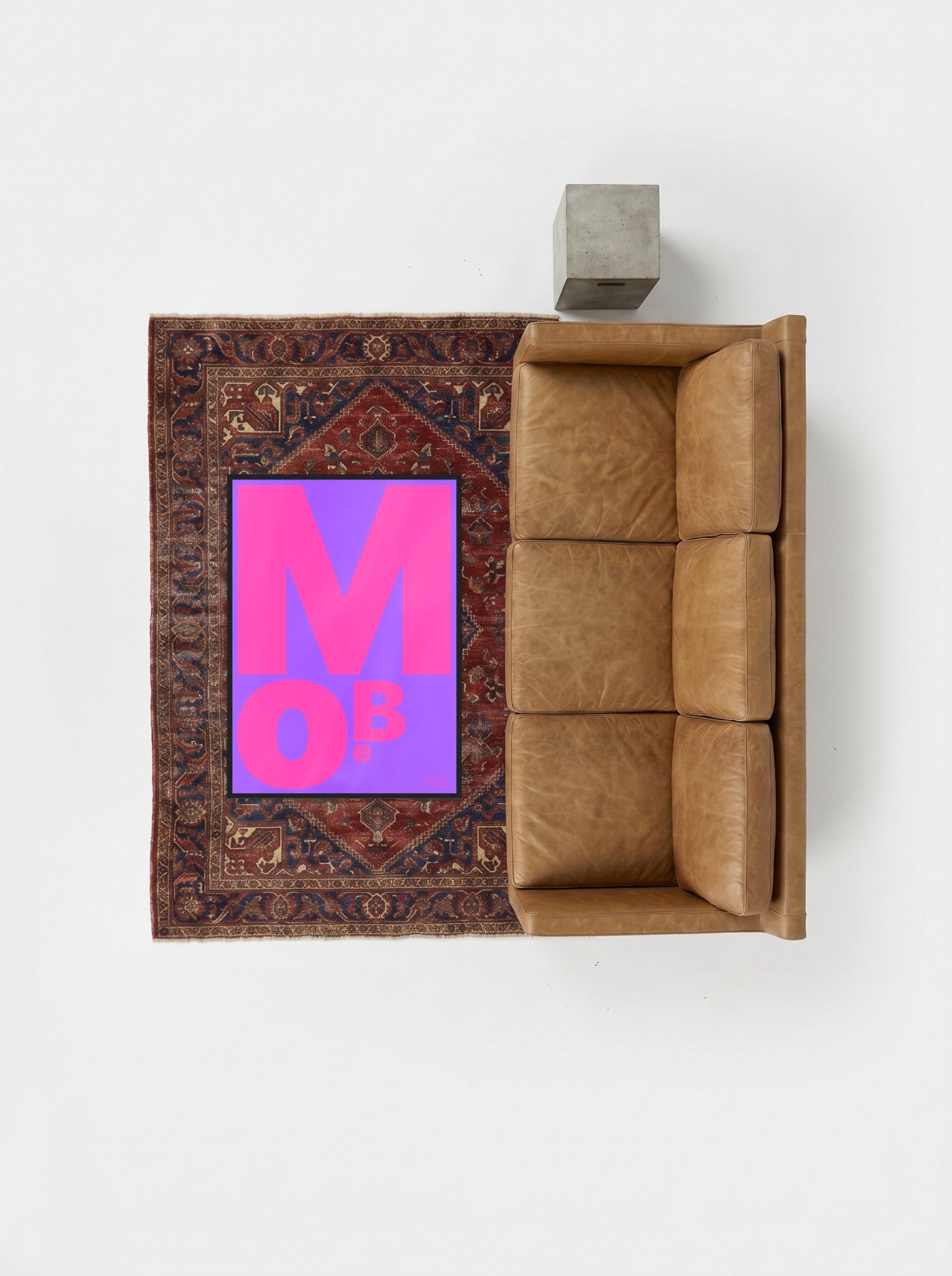 MoBe print, flatlay lifestyle mockup