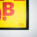 MoBe Yellow Red print, framed lifestyle mockup